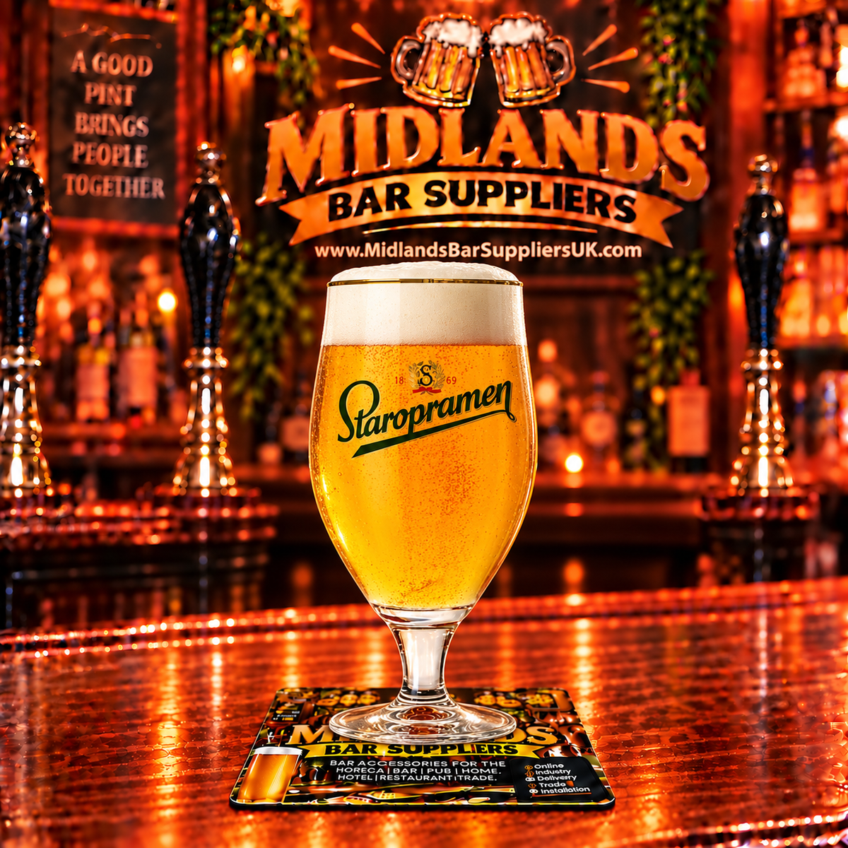 Staropramen 2/3 Pint Glass