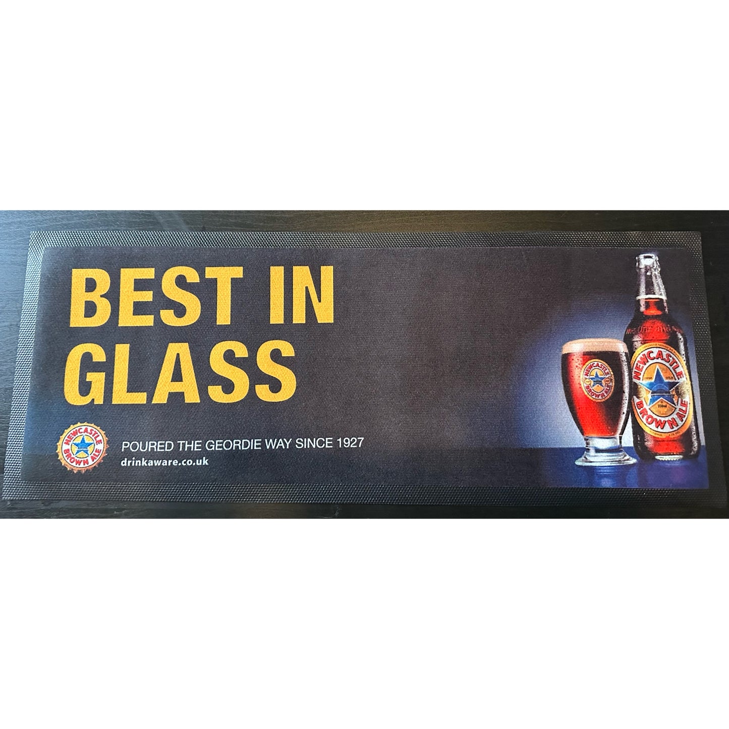 Newcastle Brown Ale Rubber Bar Runner 60cm x 23.5cm