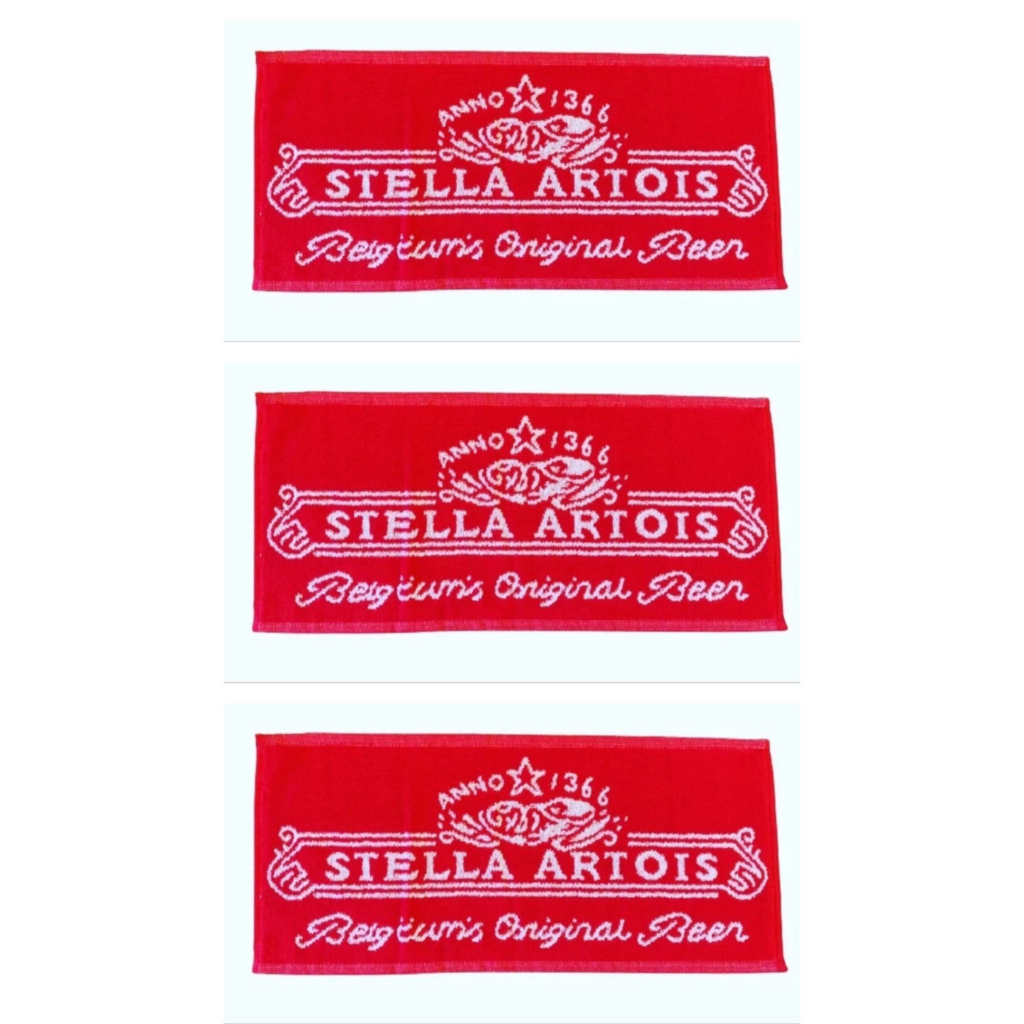 Brand New Set of 3 Stella Artois Beer Towels